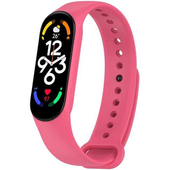Силіконовий ремінець для Xiaomi Mi Band 7/6/5/4/3 Малиновий / Dragon Fruit