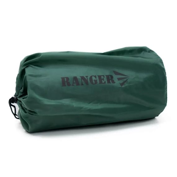 Самонадувающийся коврик каремат с подушкой 185x60x2,5 см с чехлом Ranger Batur зеленый 6631 | Зображення 6