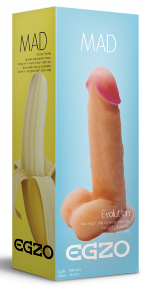 Фалоімітатор EGZO Ciberskin, Телесный | Зображення 2