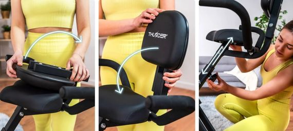 Велотренажер магнітний THUNDER TINY чорно-синій | Зображення 1