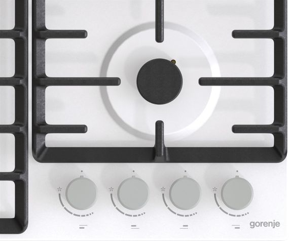 Варочная поверхность Gorenje /газовые/чугунные решетки/газ-контроль/конфорка WOK (GW642AXW) | Зображення 5