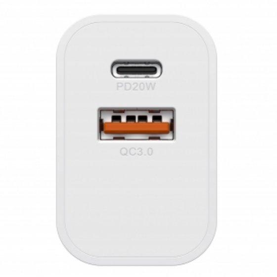 Зарядний пристрій мережевий USB/Type-C QC+PD 20W білий Havit HV-UCP007 | Зображення 1