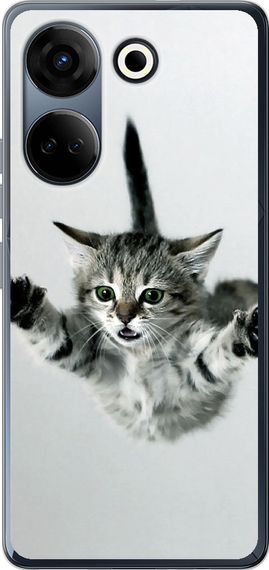 Чехол на Tecno Camon 20 Pro Летящий котёнок "2322u-3100-17620"