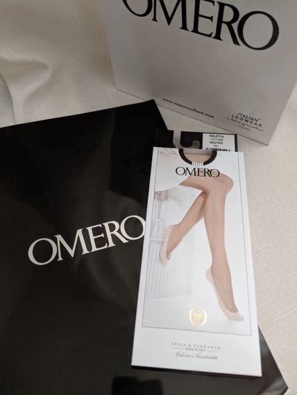 Шкарпетки жіночі короткі, сліди, Omero cotone, Italy, Бавовна, розміри SM, ML, набір 2 пари, тілесні | Зображення 6