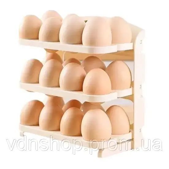 Контейнер для хранения яиц, органайзер для яиц в холодильник, лоток для яиц 24 штук | Зображення 1