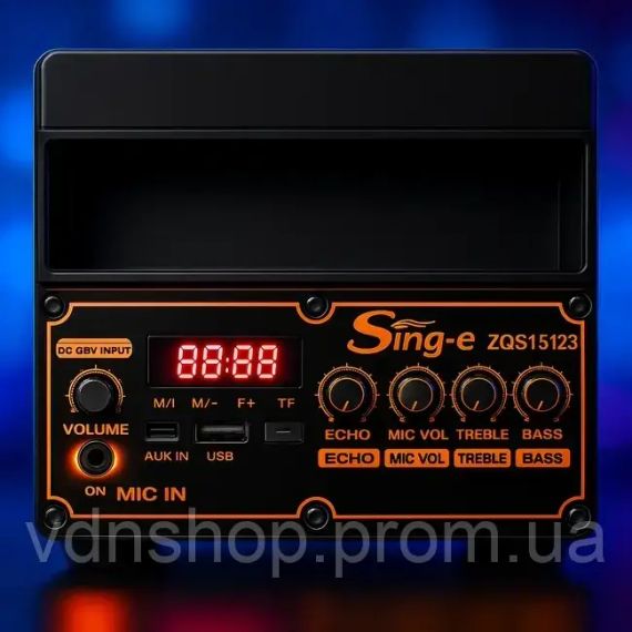 Бездротова караоке-колонка із двома мікрофонами SPS ZQS15123 | Зображення 2