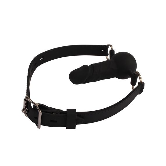 Кляп-фалоімітатор Chisa BEHAVE! Luxury Fetish чорний sexstyle | Зображення 2