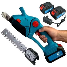 Аккумуляторные ножницы-кусторезы на 24V 6.0Ah с 2 насадками по уходу за садом