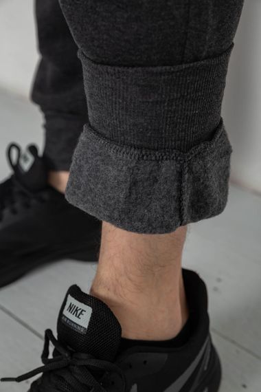 Спортивные штаны мужские на флисе, цвет серый, 244R6120 | Зображення 5