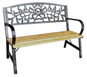 Садова лавка GARDEN LINE FOSSY з декорованою спинкою