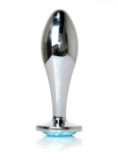 Анальна пробка - Jewellery Silver Plug Light Blue L Sex Aura | Зображення 5