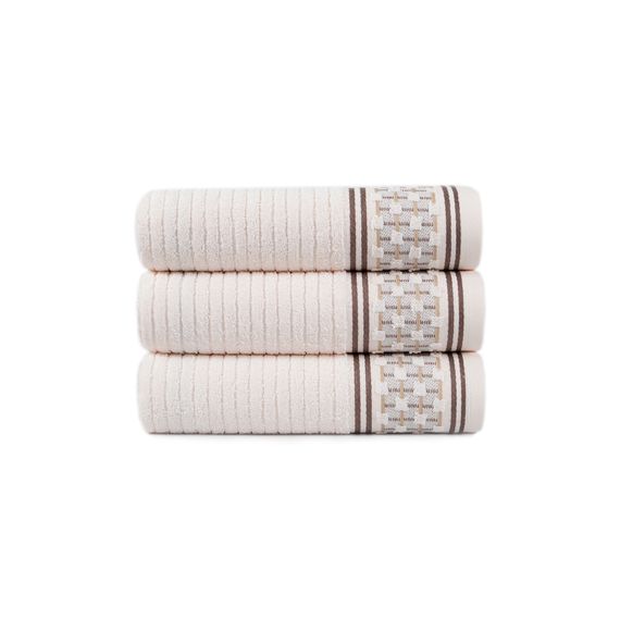 Рушник Irya 8763 Туреччина 90*150 см  Бавовна + поліестер Молочний