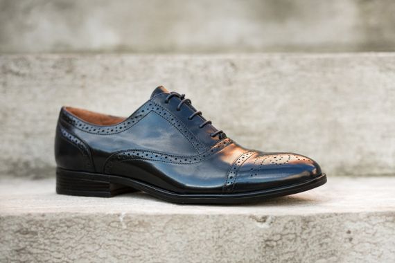 Туфлі броги темно сині 43 розмір