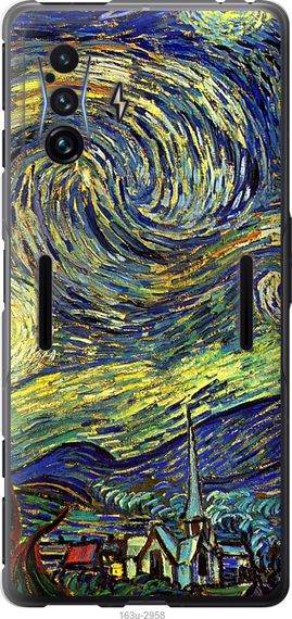 Чехол на Xiaomi Poco F4 GT Винсент Ван Гог. Звёздная ночь "163u-2958-17620"