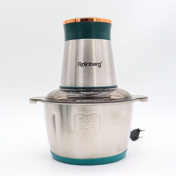 Електричний подрібнювач з чашею на 2л, 1300Вт, Rainberg RB-2202 / Кухонний блендер з нержавіючої сталі | Зображення 2