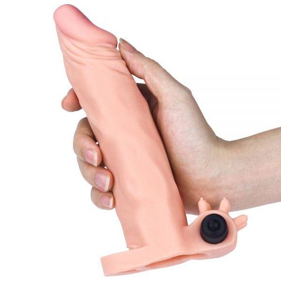 Насадка з вібрацією Add 2" Vibrating Penis Sleeve, Flesh Sex Aura | Зображення 4