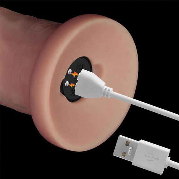 Реалістичний вібратор - Vibrating Sliding Skin Pro II Dual Layer Silicone Dong 9" Flesh Sex Aura | Зображення 6