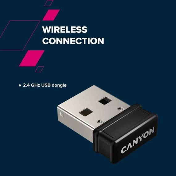 Клавіатура Canyon HKB-W03 Wireless UA Grey (CNS-HKBW03DG) | Зображення 8