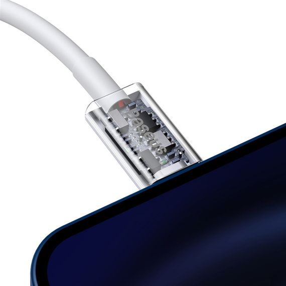 Дата кабель USB-C to Lightning 1.0m 20W Superior Series White Baseus (CATLYS-A02) | Зображення 5