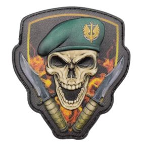 Патч / шеврон Череп у  береті  Морська піхота об'ємний