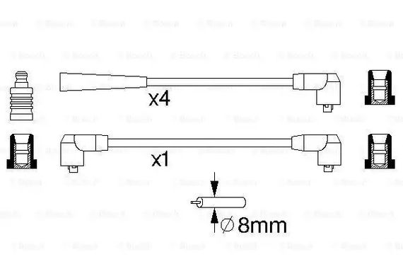 Комплект дротів запалювання LADA 111, BOSCH (0986356726) | Зображення 4