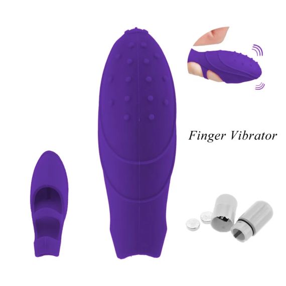 Вибронасадка на палец " Lazy finger", цвет фиолетовый Sex Aura | Зображення 4