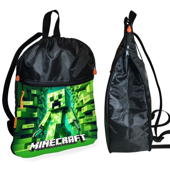 Шкільний рюкзак дитячий Minecraft + Сумка для взуття спортивної форми рюкзак-мішок для хлопчика (01734) | Зображення 1