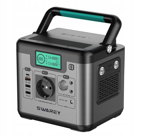 Портативная электростанция SWAREY S500 518/Вт/ч (пиковая 1000 Вт)