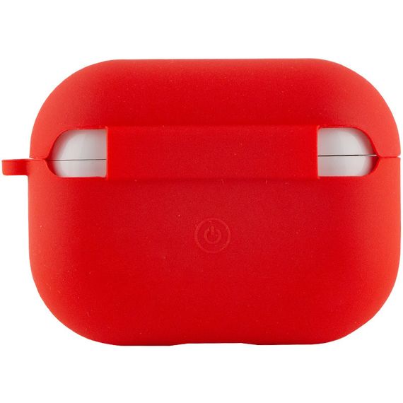 Силиконовый футляр с микрофиброй для наушников Airpods Pro Красный / Red | Зображення 2