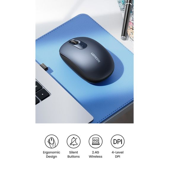 Мишка Ugreen MU105 Wireless Blue (90550) | Зображення 7