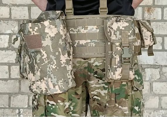 Розвантажувальний пояс тактичний (РПС) з комплектом підсумків (5 шт) Palianytsia Advanced піксель ЗСУ MM-14 | Зображення 4