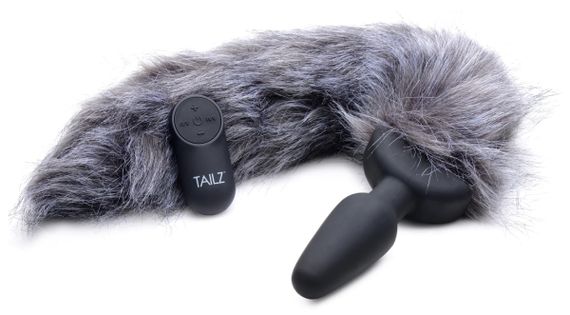 Анальна пробка хвостик із вібрацією Tailz Vibrating Anal Plug With Tail - Fox | Зображення 2