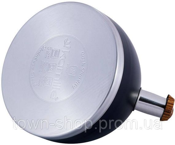Чайник Kamille Whistling Kettle Black 2.7л из нержавеющей стали со свистком KM-1087 | Зображення 5