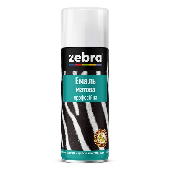 Емаль матова професійна зебра 400 мл білий матовий ral 9003