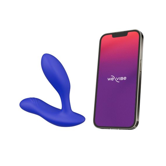 Смарт-вибромассажер простаты We-Vibe Vector+ ROYAL BLUE, пульт ДУ, регулируемый угол наклона | Зображення 1