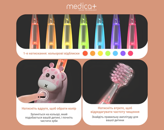 Детская зубная щетка Medica+ KidsBrush 2.0 Blue | Зображення 5