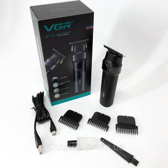 Акумуляторна машинка для стрижки волосся з насадками VGR, Машинка для стрижки з насадками бездротова DV-41 | Зображення 9