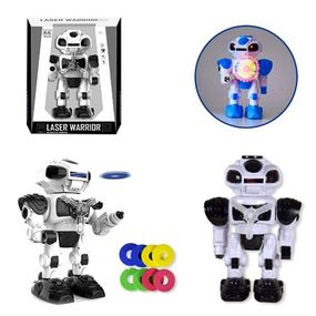 Уцінка. Робот "Laser Warrior", стріляє дисками (чорно-білий) - не товарний вигляд