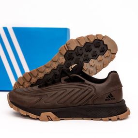 шкіряні кросівки Adidas  коричневі