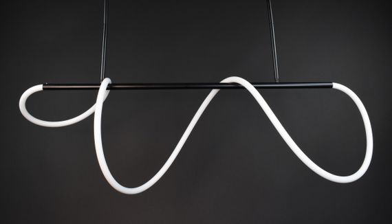 Люстра світлодіодна стельова LED світильник для квартири на стелю лед 27738 Чорний 54-84х35х150 см. | Зображення 6