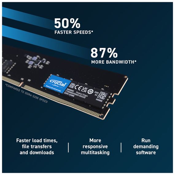 Модуль памяти для компьютера DDR5 32GB 4800 MHz Micron (CT32G48C40U5) | Зображення 2