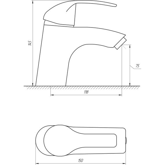 Змішувач для раковини DOMINO ACCENT DAC-101 | Зображення 1