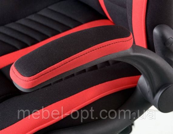 Офісне крісло - геймерське крісло Prime black - red екокожа | Зображення 5