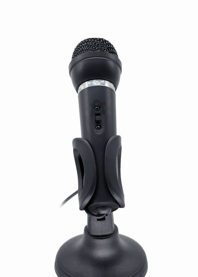 Мікрофон настільний MIC-D-04, з підставкою, 3.5 Jack, чорний колір | Зображення 1