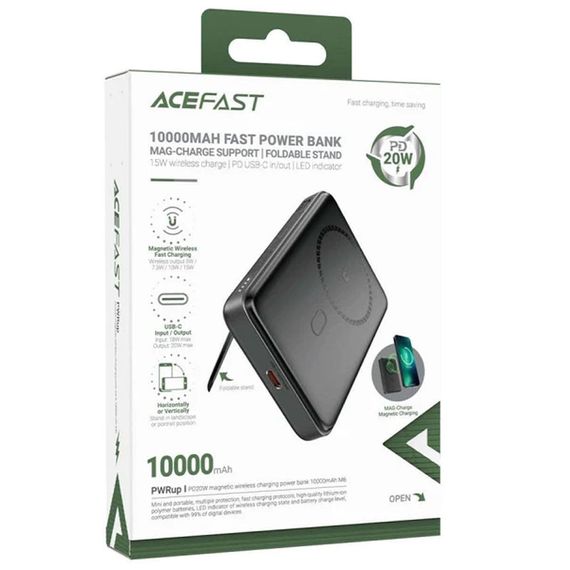 Портативний ЗП Power Bank Acefast M6 PD20W з БЗП 10000 mAh Black | Зображення 5