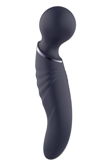 Вібратор мікрофон вигнутий подвійний стимуляції Dream Toys Glam Dual Wand Vibe, фіолетовий Sex Aura | Зображення 1