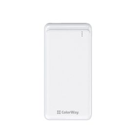 Павербанк 10000 mAh ColorWay CW-PB100LPF2WT slim білий