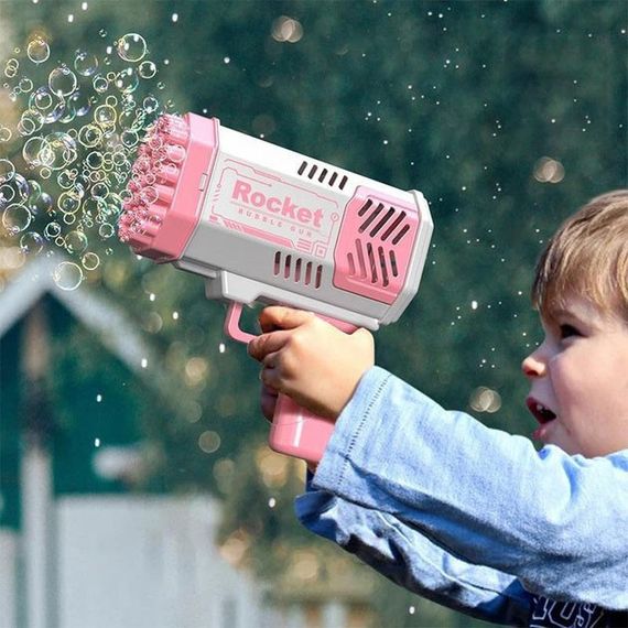 Дитячий пістолет мильні бульки Rocket Bubble Gun 15,8 см автоматичний. Колір: рожевий ZK-22 | Зображення 4