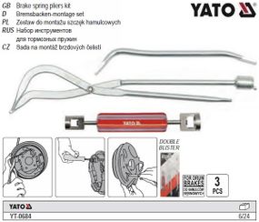 Набір інструментів для гальм YATO Польща 3 штуки YT-0684