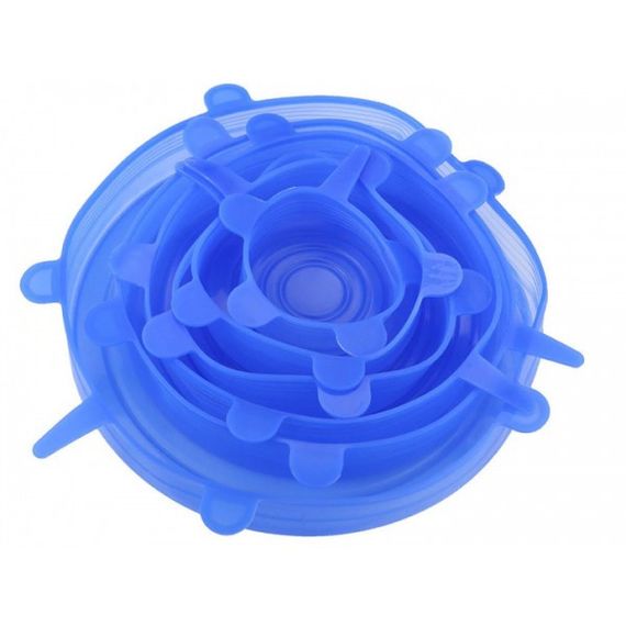 Універсальні силіконові кришки Super stretch silicone, 6 шт ∙ Набір кришок для посуду та ємностей | Зображення 2